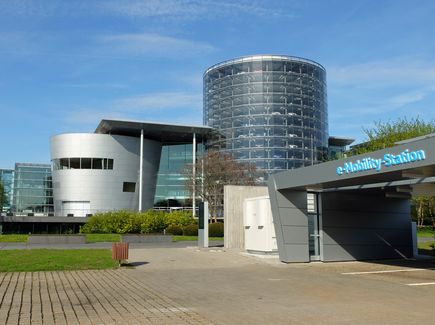 View of the Transparent Factory in Dresden