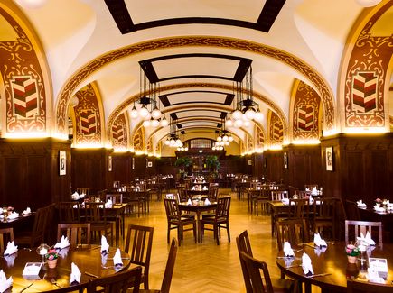 Inside Auerbachskeller restaurant in Leipzig